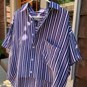 Oversized Vintage cropped button down